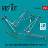 RESKIT RSU48-0481 Sea King blade fold restraint systems for Airfix kit (3D Printed) 1/48